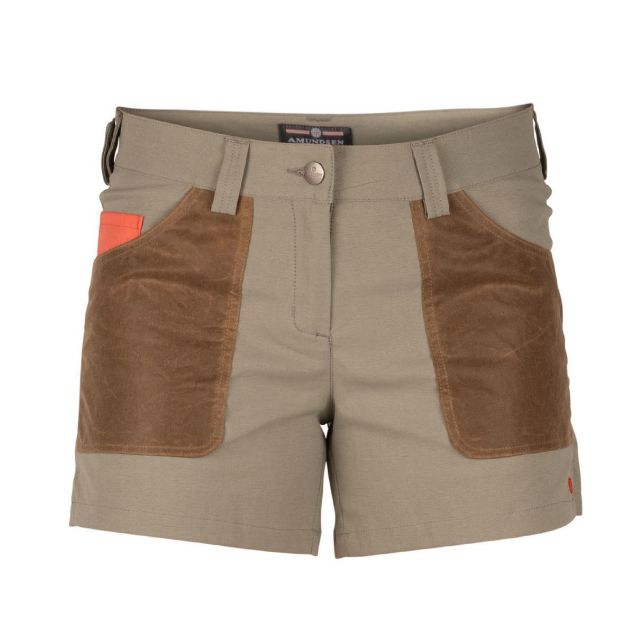 Bilde av Amundsen 5Incher Field Shorts Womens Cowboy/Tan