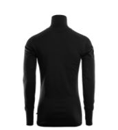 Aclima DoubleWool Polo w/Zip Jet Black/Marengo