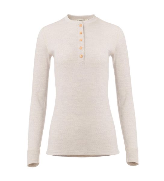 Aclima WarmWool Granddad Womens Beige Melange