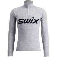 Swix RaceX Merino Half Zip Light Grey Melange/Dark Navy