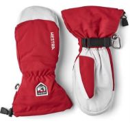 Hestra Army Leather Heli Ski Mitt Red