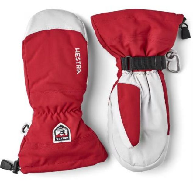 Hestra Army Leather Heli Ski Mitt Red