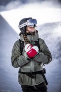 Hestra Army Leather Heli Ski Mitt Red