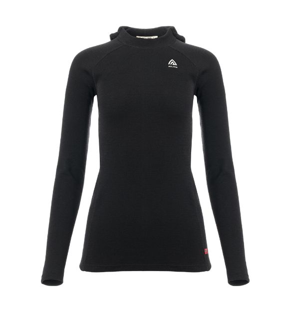 Aclima WarmWool Hoodsweater V2 Womens Black