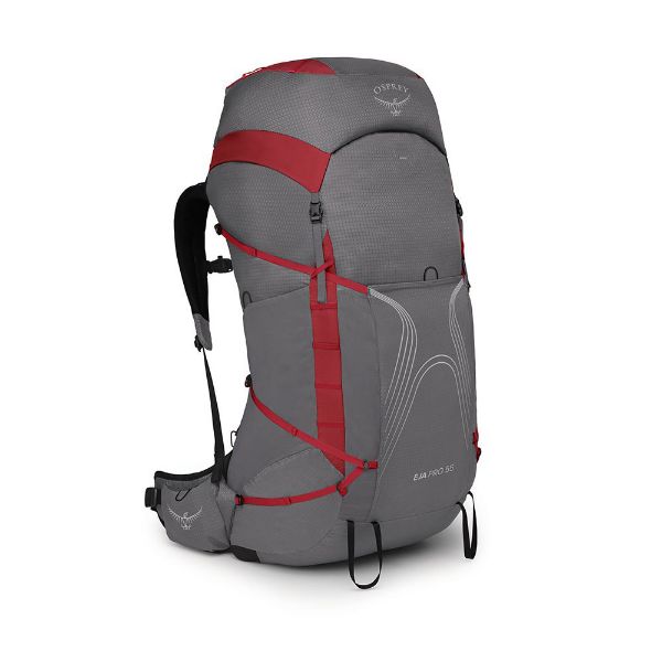 Osprey Eja Pro 55 Dale Grey/Poinsettia Red