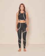 Moonchild Loud Logo Crop Top Womens Black/Sustained Grey
