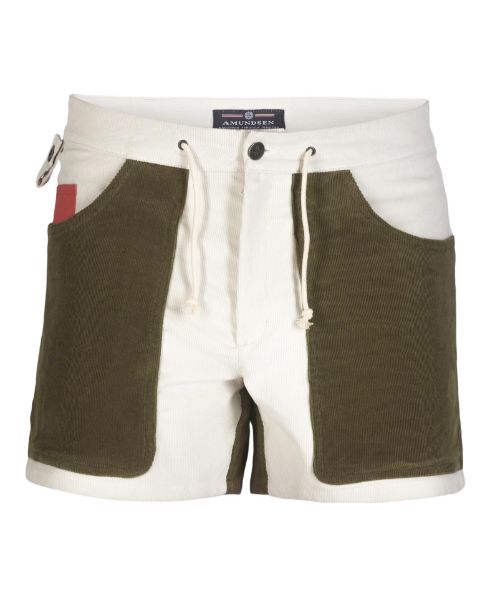 Amundsen 5Incher Cord Shorts Natural/Olive Ash
