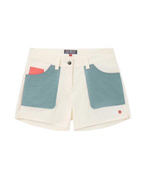 Amundsen 5Incher Field Shorts Womens Off White/Stormy Blue'