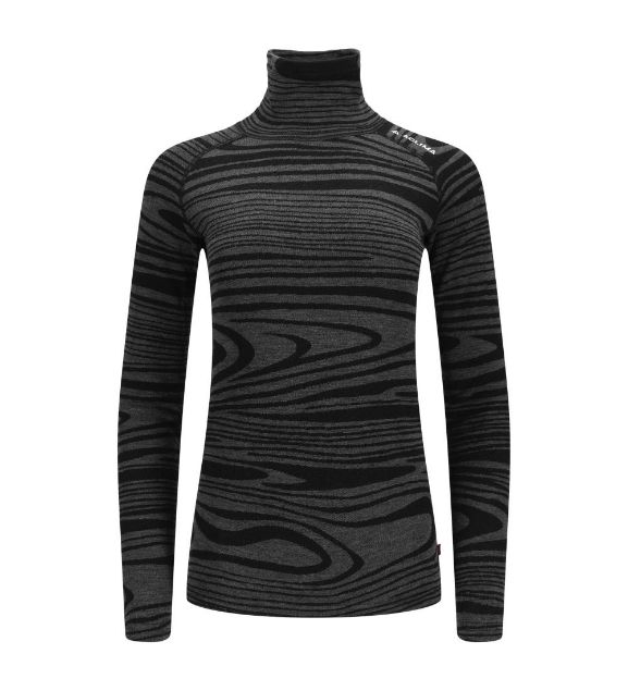 Aclima WarmWool Roll Neck Womens Black Motion