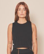 Moonchild Box Tank Top Womens Black