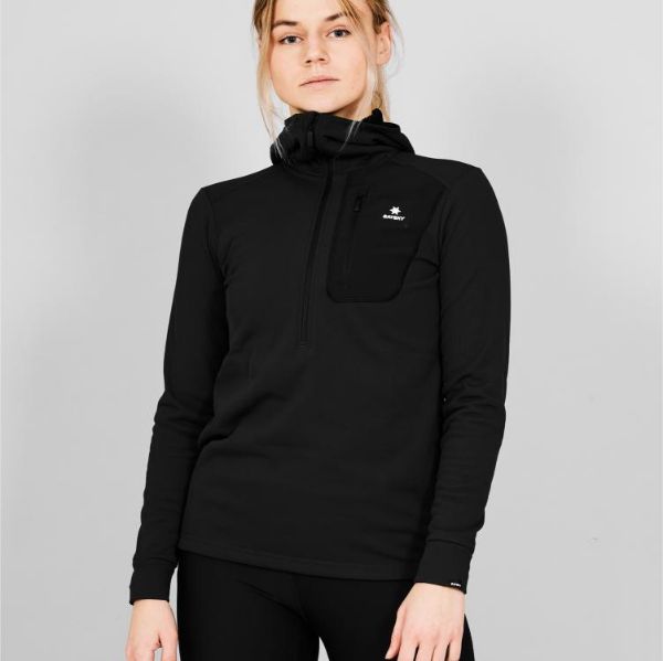 Saysky Combat Half Zip Fleece Hoodie Womens Black