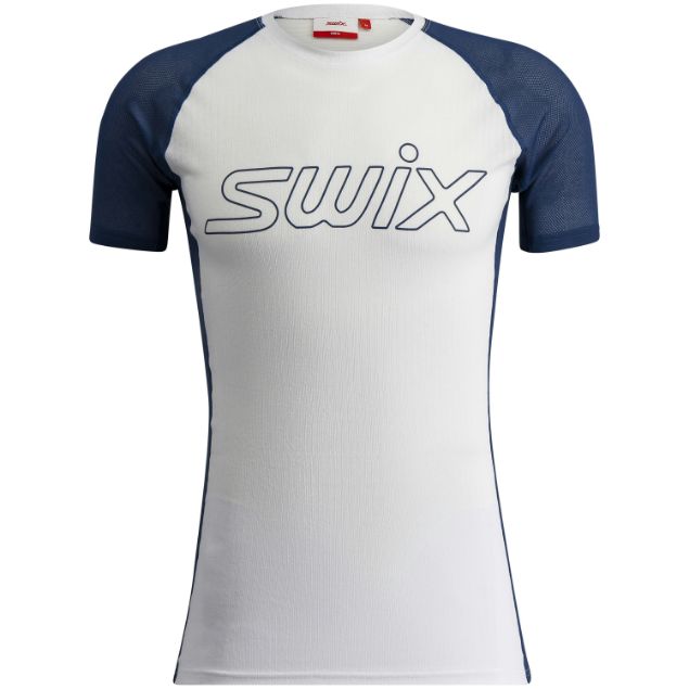 Swix RaceX Light Short Sleeve Bright White/Lake Blue