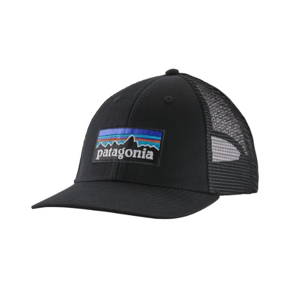 Patagonia P-6 Logo LoPro Trucker Hat Black 
