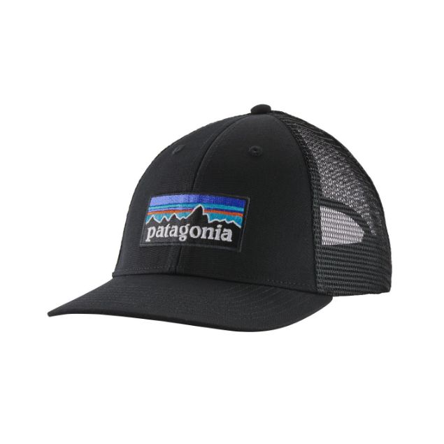 Patagonia P-6 Logo LoPro Trucker Hat Black 