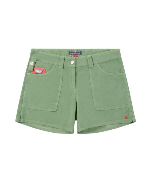 Amundsen 5Incher Cord G. Dyed Shorts Womens Willow Green