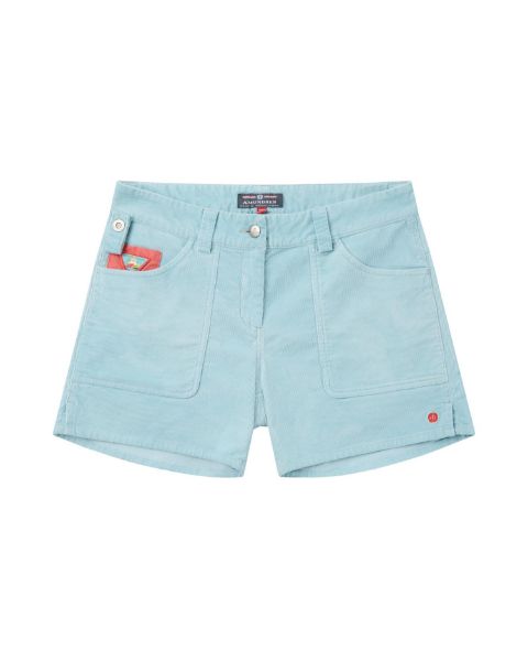 Amundsen 5Incher Cord G. Dyed Shorts Womens Faded Blue Sky