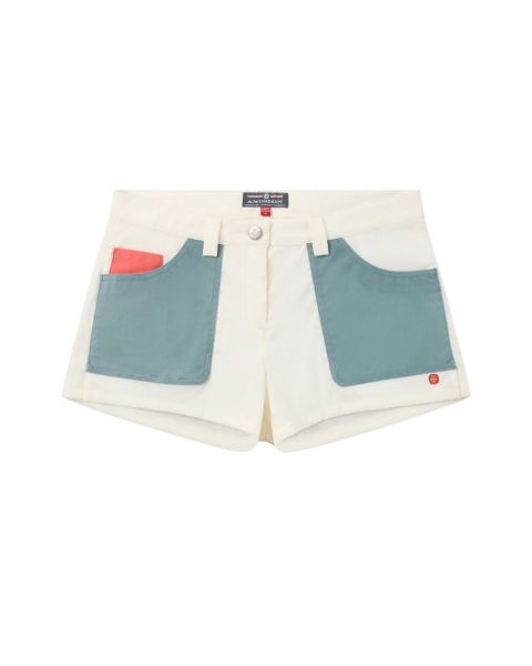 Amundsen 3Incher Field Shorts Womens Off White/Stormy Blue