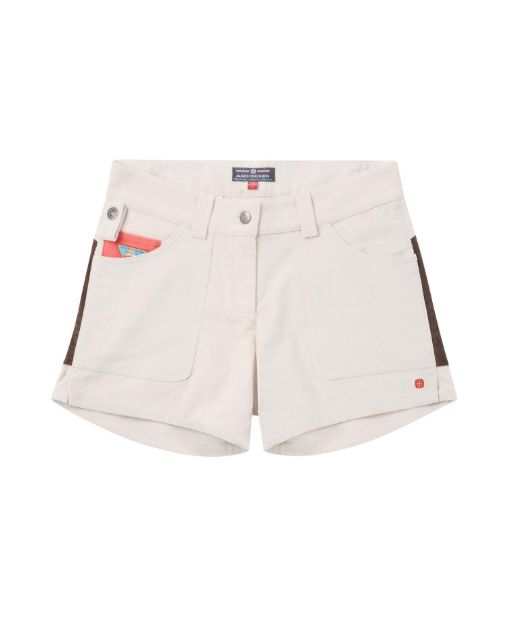 Amundsen 5Incher Cord Shorts Womens Natural/Cowboy
