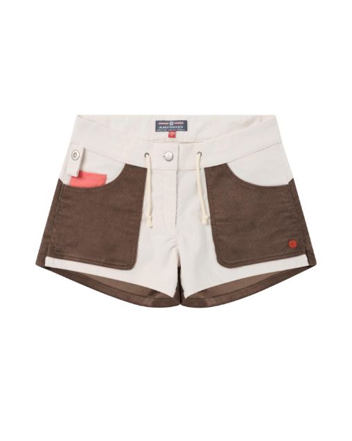 Amundsen 3Incher Cord Shorts Womens Natural/Cowboy
