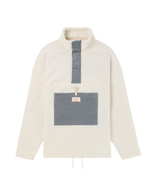 Amundsen V-Bond Cord Fleece Natural/Stormy Blue