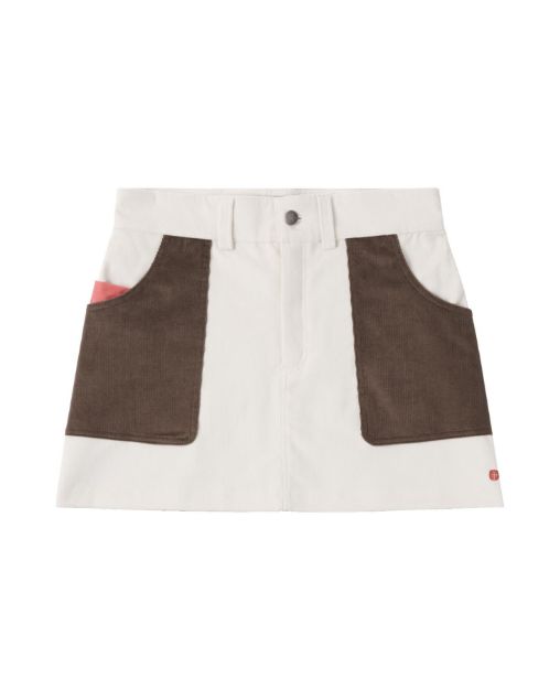 Amundsen Cord Skirt Womens Natural/Cowboy