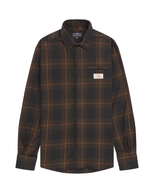 Amundsen Skauen Field Shirt Hunter Brown Checks