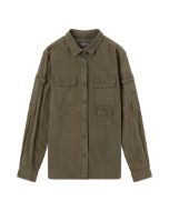 Amundsen Travellers Linen Shirt Womens Olive