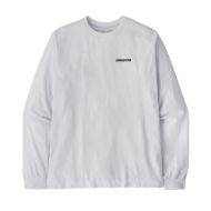 Patagonia LS P-6 Logo Responsibili-Tee White