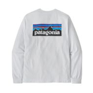 Patagonia LS P-6 Logo Responsibili-Tee White