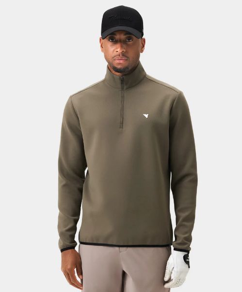 Macade Therma Quarter Zip Olive Green