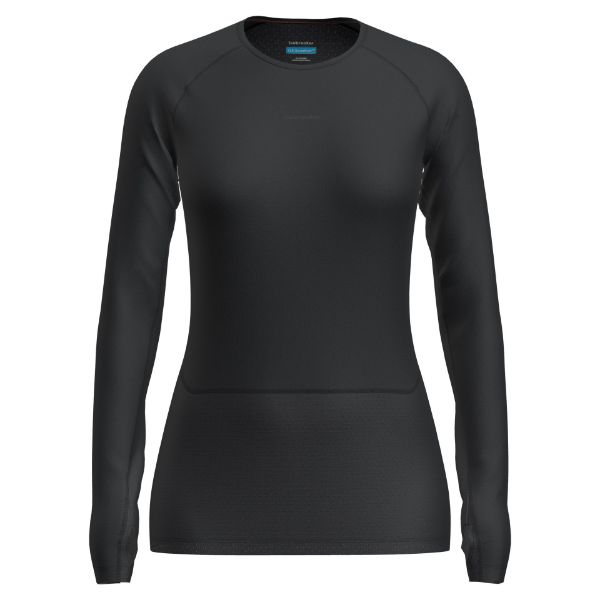 Icebreaker 125 ZoneKnit LS Half Zip Womens Black