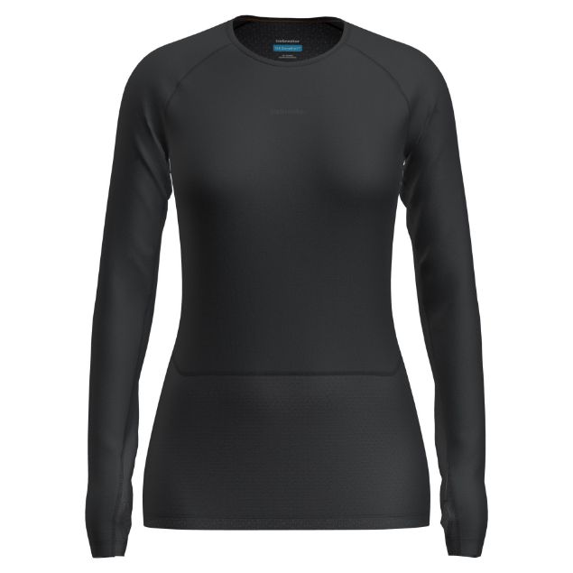 Icebreaker 125 ZoneKnit LS Half Zip Womens Black