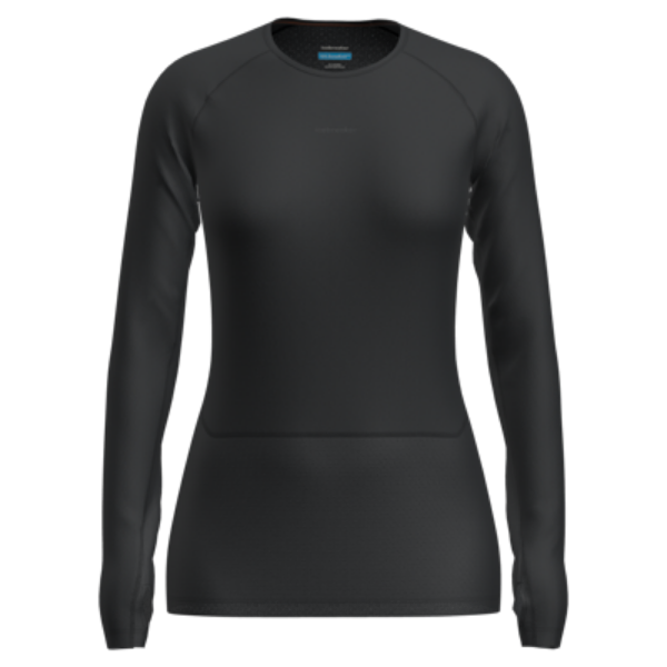 Icebreaker 125 ZoneKnit LS Crewe Womens Black