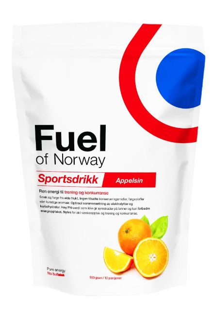 Fuel Of Norway Sportsdrikke 500g Appelsin