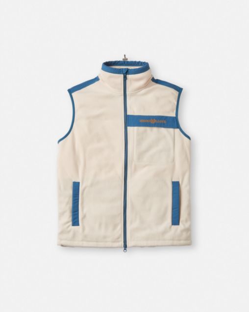 Henri Lloyd Crew Fleece Vest Ecru/Washed Teal