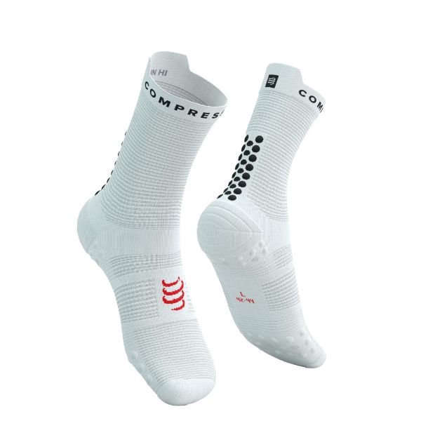 Compressport Pro Racing Socks v4.0 Run High White/Black