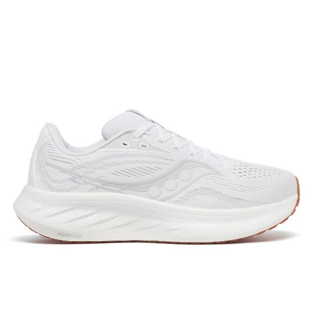 Saucony Ride 18 Womens White/Gum