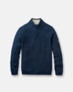 Henri Lloyd Golant Qtr Zip Ribbed Knit Navy Blue