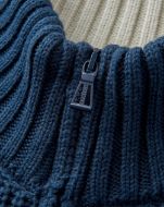 Henri Lloyd Golant Qtr Zip Ribbed Knit Navy Blue