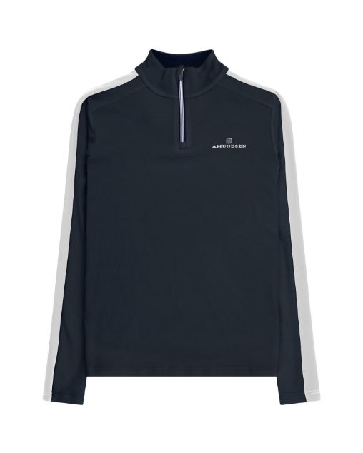 Amundsen 5Mila Half Zip Womens Faded Navy/Stripe