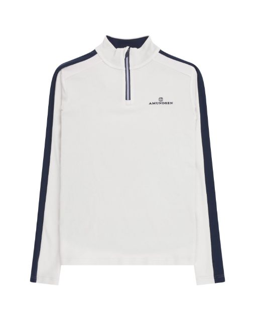 Amundsen 5Mila Half Zip Womens White/Stripe