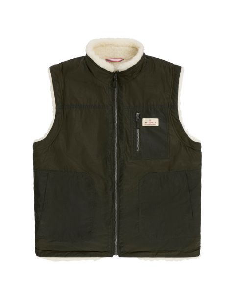 Amundsen Harvester Reverso Waxed Vest Olive