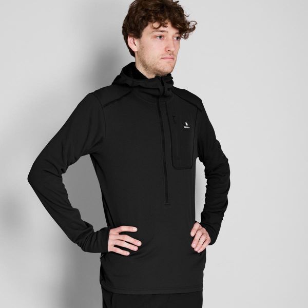 Saysky Combat Half Zip Fleece Hoodie Black