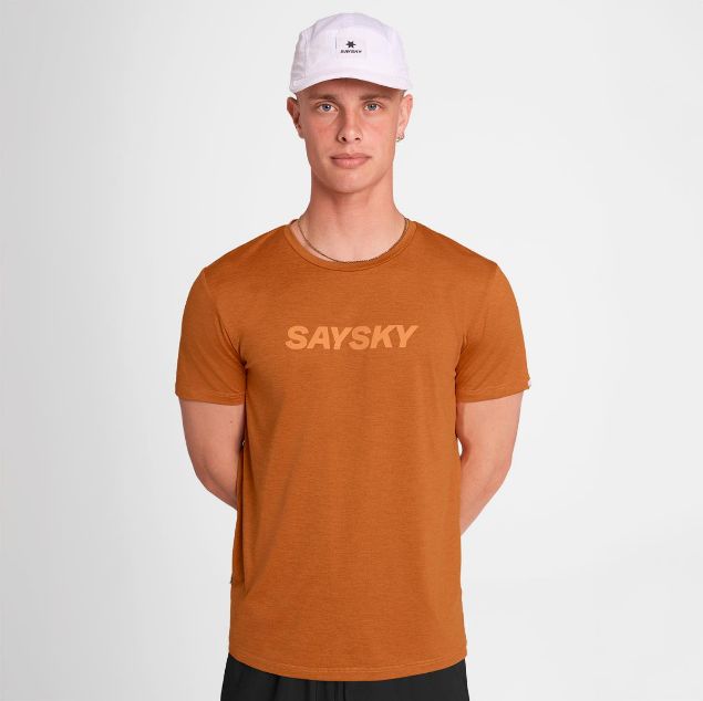 Saysky Logo Pace T-Shirt Orange