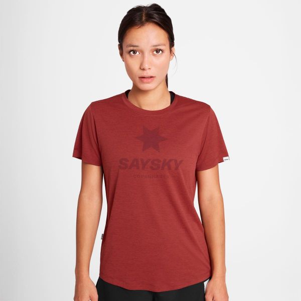 Saysky Logo Combat Pro T-shirt Womens Red