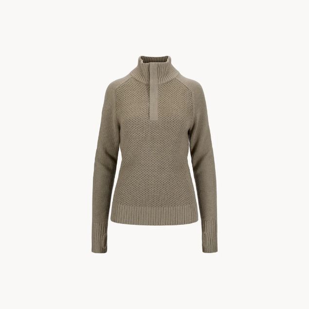 Tufte Robin Low Half Zip Womens Vetiver/Olive Night