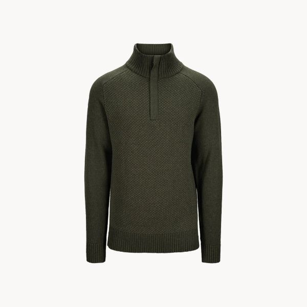Tufte Robin Low Half Zip Olive Night