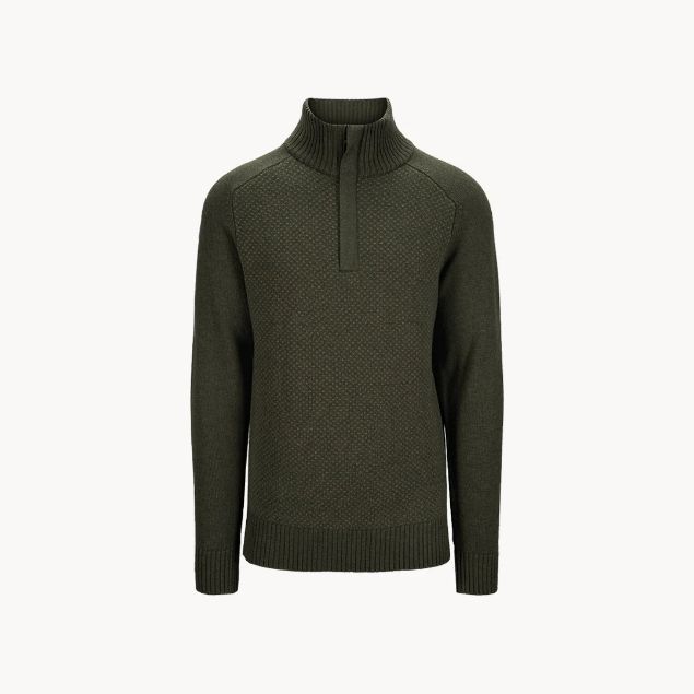 Tufte Robin Low Half Zip Olive Night