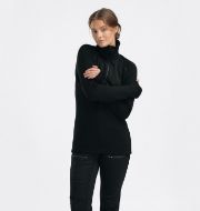 Aclima FleeceWool V2 Polo w/ zip Womens Jet Black