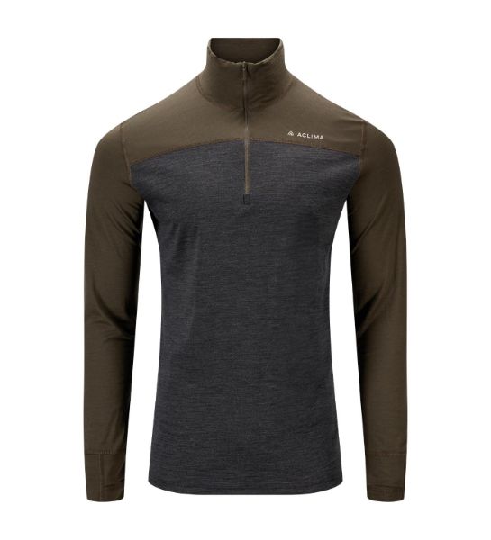 Aclima LightWool 180 Polo w/ zip Tarmac / Marengo